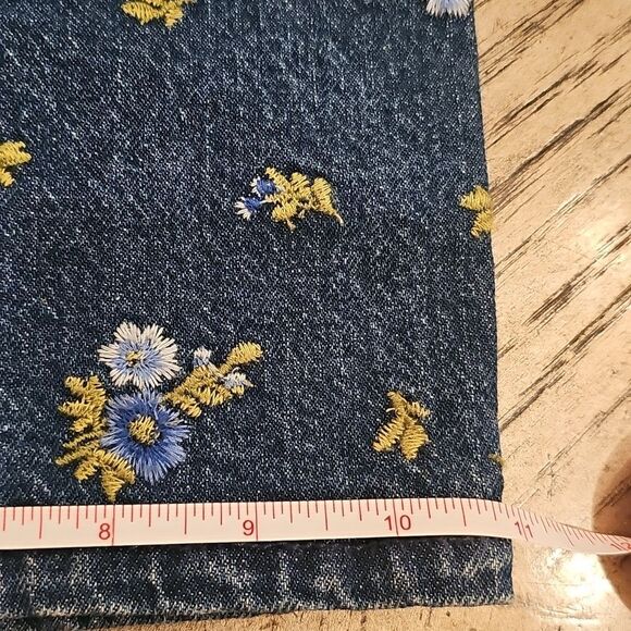 Avec Les Filles Denim Floral Jumpsuit Cap Sleeve Size 0 NWOT - Picture 13 of 16